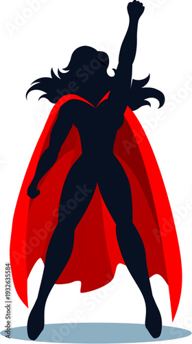 Female superhero silhouette