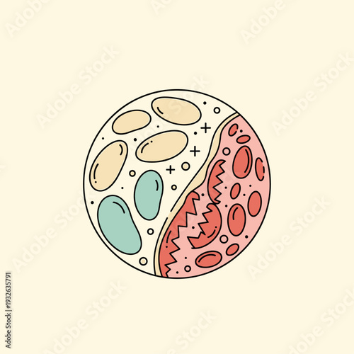 Abstract Minimalist Vector of Irritated Skin Texture