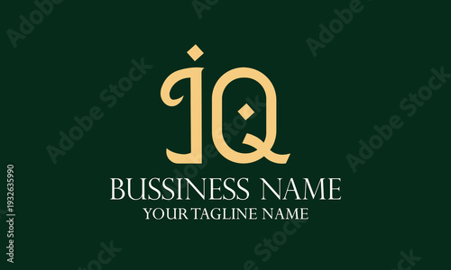 IQ I iq initial logo | initial based abstract modern minimal creative logo, vector template image. luxury logotype logo, real estate homie logo. typography logo. initials logo