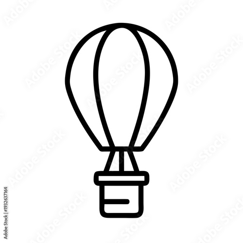 Hot air balloon vector icon illustration for travel adventure and summer vacation design element graphic resource