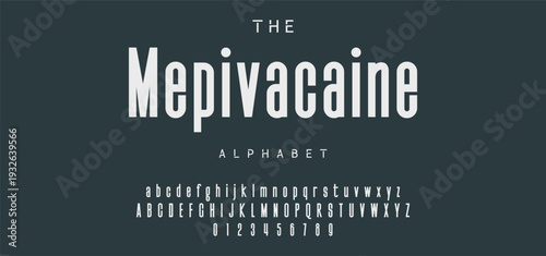 Digital modern alphabet font. Creative abstract urban, futuristic, fashion, sport, minimal technology typography.  Simple vector illustration with number