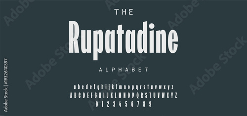 Digital modern alphabet font. Creative abstract urban, futuristic, fashion, sport, minimal technology typography.  Simple vector illustration with number