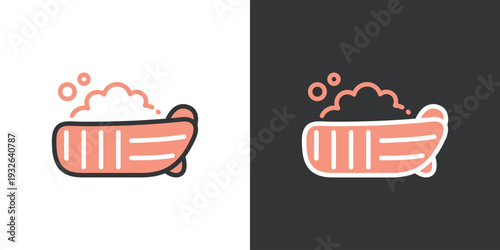 ベビーバスのシンプルなアイコン