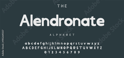 Digital modern alphabet font. Creative abstract urban, futuristic, fashion, sport, minimal technology typography.  Simple vector illustration with number