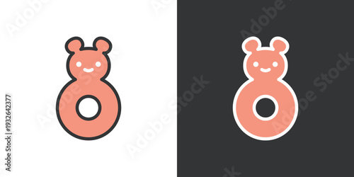 ベビー用品ラトルのシンプルなアイコン