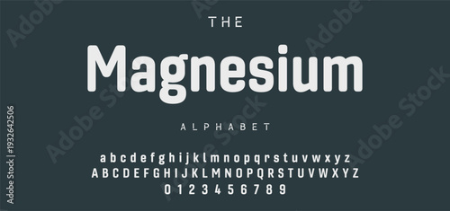 Digital modern alphabet font. Creative abstract urban, futuristic, fashion, sport, minimal technology typography.  Simple vector illustration with number