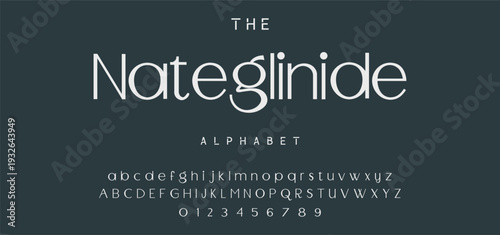Elegant Font Uppercase Lowercase and Number. Classic Lettering Minimal Fashion Designs. Typography modern serif fonts regular decorative vintage concept. vector illustration