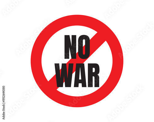 No War symbol design representing peace, anti-war protest, global unity, and humanitarian message. Ideal for awareness campaigns, social movements, political activism, stop violence concepts, and inte
