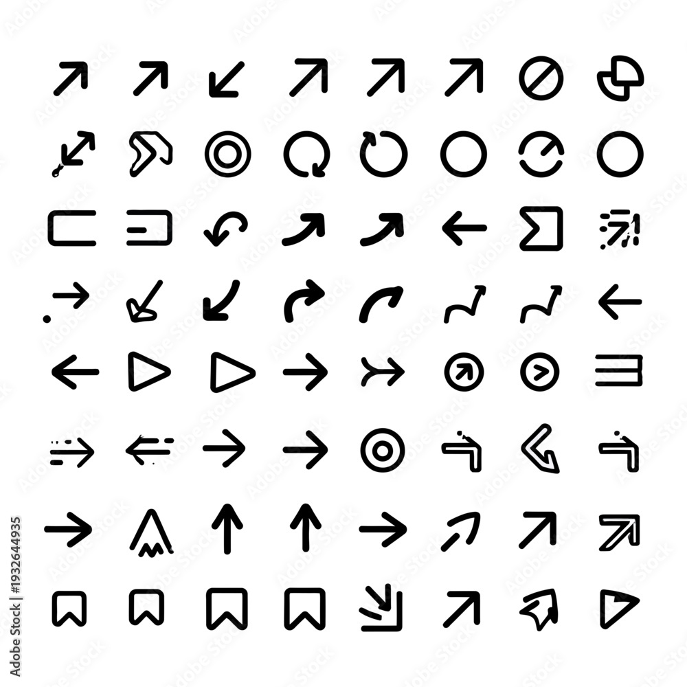 Fototapeta premium Arrow and Navigation Icon Set