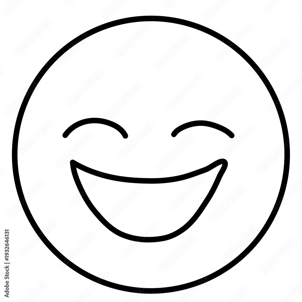 Fototapeta premium happy smiley face. happy smiley face icon. Face icon. vector isolated PNG with Transparent Background.