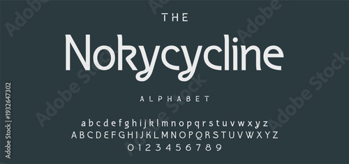 Digital modern alphabet font. Creative abstract urban, futuristic, fashion, sport, minimal technology typography.  Simple vector illustration with number