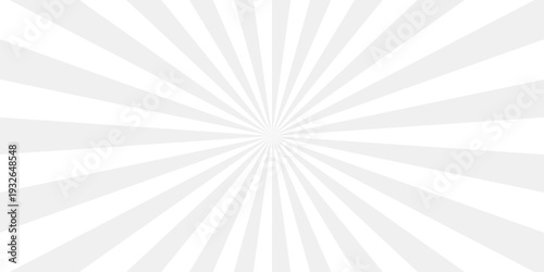Abstract white and gray retro with sunburst pattern design. Vintage sunrays illustration swirl grunge spiral line. sun beam vector banner design and comic burst gradient concept pattern.