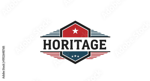 Vintage Horitage Logo Design - A Patriotic Emblem of Heritage and Pride.