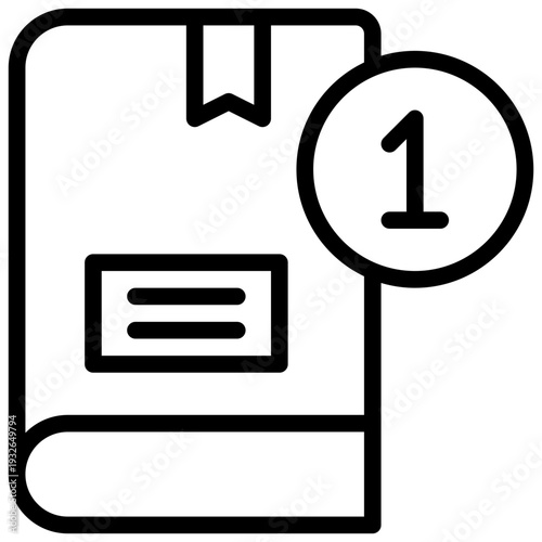 book store alert best seller notification simple line icon