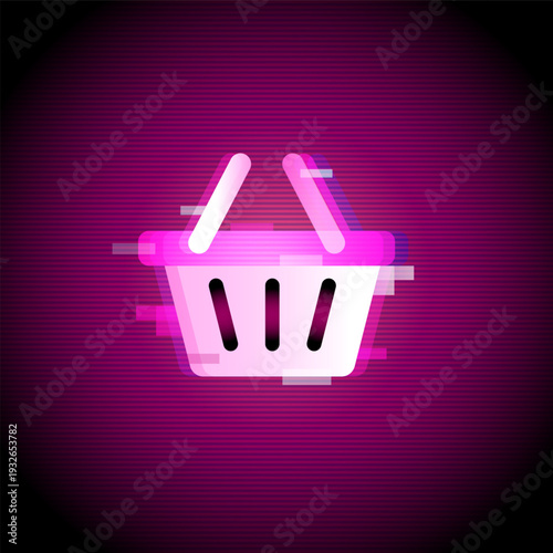 Online shopping basket icon ecommerce digital marketplace concept