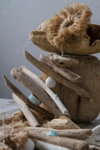 Handmade ornamental creations made with driftwood