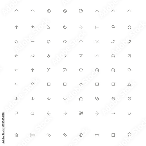 Diverse Arrow Icons in Various Directions and Styles