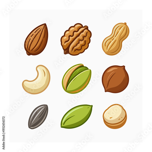 Assorted Healthy Nuts and Seeds Variety Pack Illustration