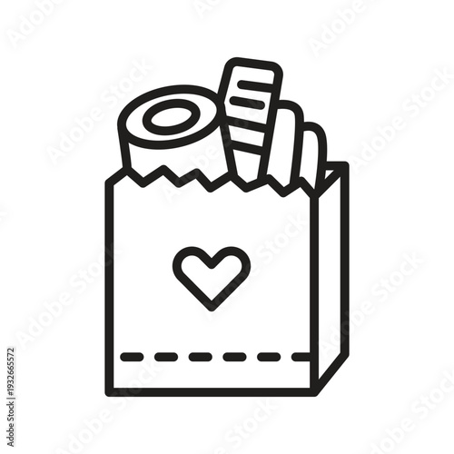 Grocery Donation Bag Icon