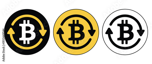 Bitcoin, currency icon representing crypto payment system, virtual money exchange concept, blockchain finance symbol, secure digital transaction illustration, clean vector graphic design.