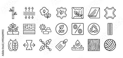 Sustainable Eco Friendly Product Icons for Green Technology and Environment