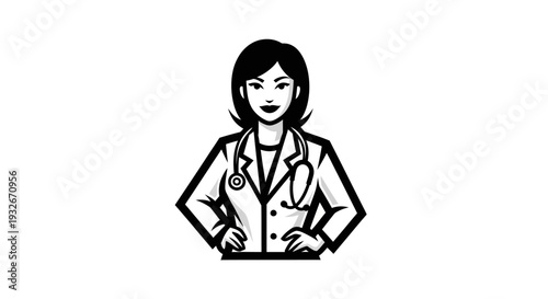 Female Doctor Cartoon Character Illustration 2.