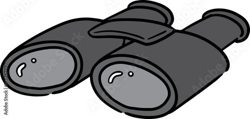 Hand drawn illustration of binoculars