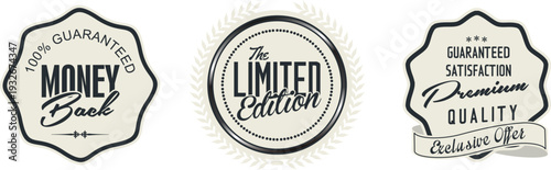 Vintage style stamps for money, limited edition, and high quality