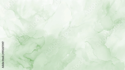 Green watercolor texture background with soft white and green hues