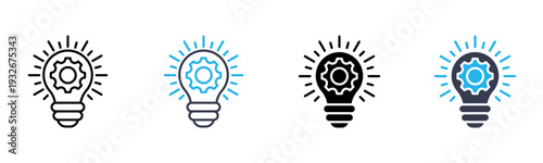 Research icon multiple style vector illustration