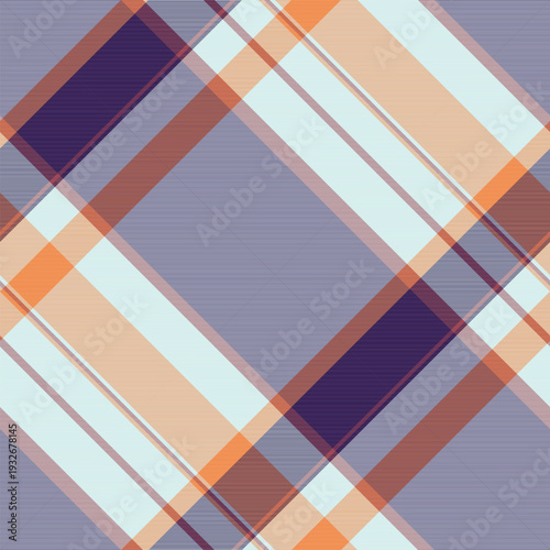 Glamor seamless tartan texture, commercial pattern plaid textile. Self vector background fabric check in light and violet colors.