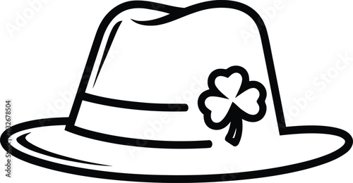 St patrick's day hat with shamrock emblem