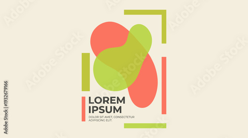 Abstract Geometric Shapes with Lorem Ipsum Text.