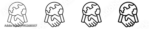 Handshake   Icon Set Different Style Collection