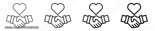 Linked Hands   Icon Set Different Style Collection