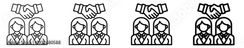 Business People   Icon Set Different Style Collection