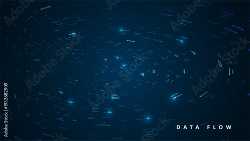 Abstract big data visualization. Big data code representation. Graphic concept for your design