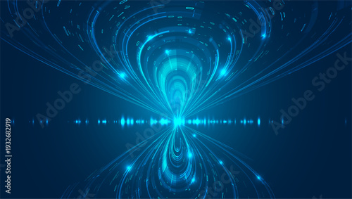 Abstract big data visualization. Big data code representation. Graphic concept for your design