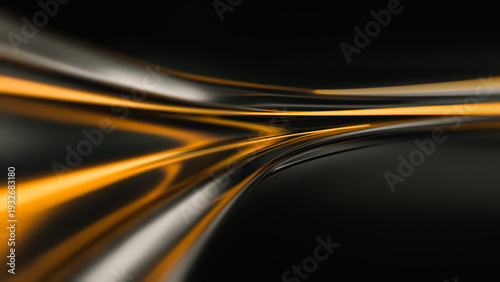 Wallpaper Mural Abstract Shapes Create a Flowing Design in Dark Colors Torontodigital.ca