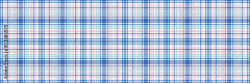 Traditional seamless tartan texture, old-fashioned textile vector plaid. Outside background fabric pattern check in light and blue colors.