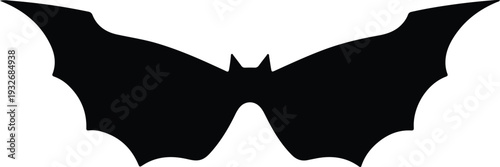 bat silhouette flying wings spread