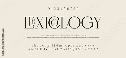 Elegant ligature alphabet letters font logo. Typography luxury classic lettering serif fonts decorative wedding vintage retro logos, design for fashion,beauty shop and brand . vector illustration