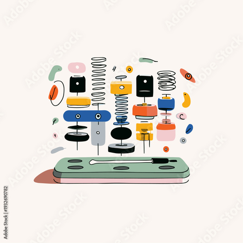 Exploded View of Custom Keyboard Switch Parts