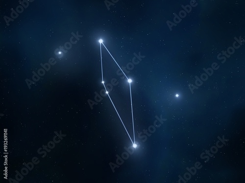 Canvas Print Scutum constellation in the night sky