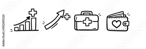 Healthcare growth and financial well-being: icons of progress, health, and prosperity