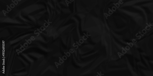 Black crumpled paper background texture pattern overlay. crinkled wrapper rumple wrinkled high resolution arts craft and Seamless black crumpled paper.