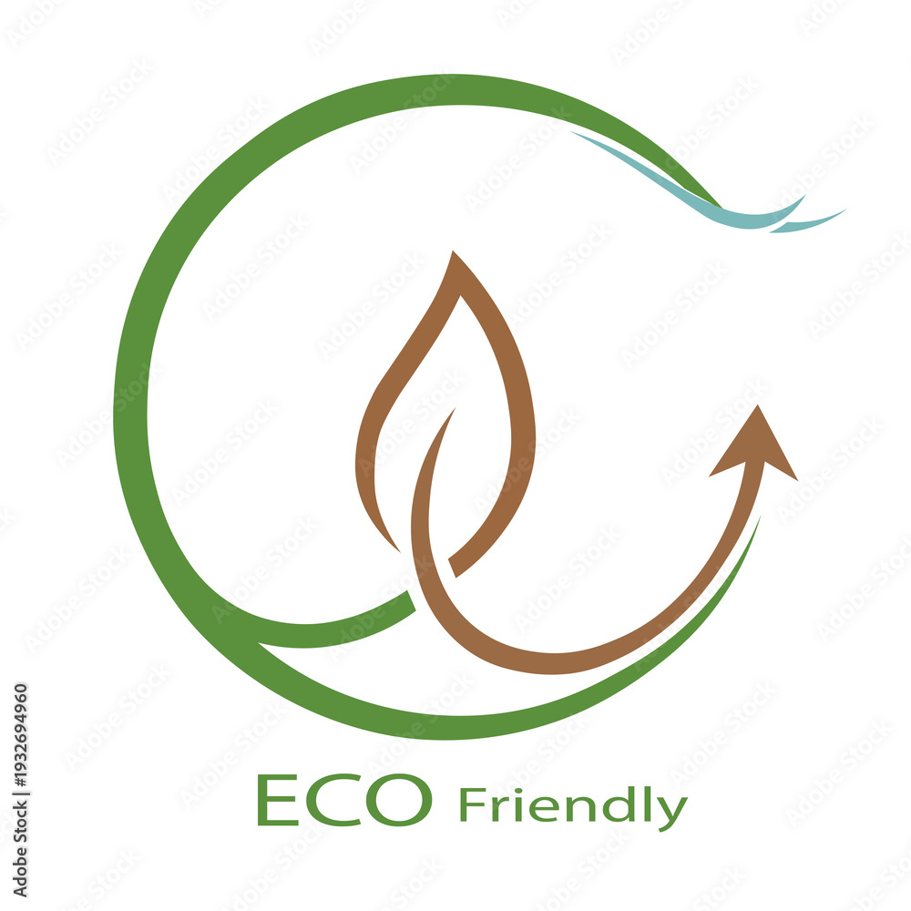 Obraz premium green eco logo