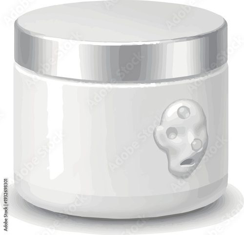 Create a Realistic Acne cream and Acne head.3D rendering. vector art with white background.