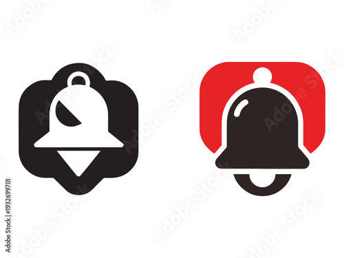 Bell icons with different colored backgrounds for notifications and alerts  notification icons