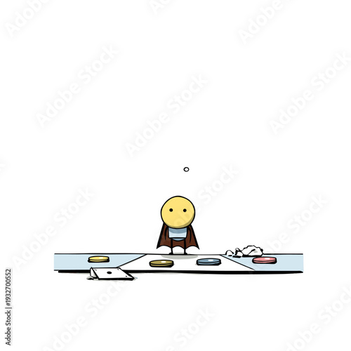 Heroic Board Game Meeple on Tabletop